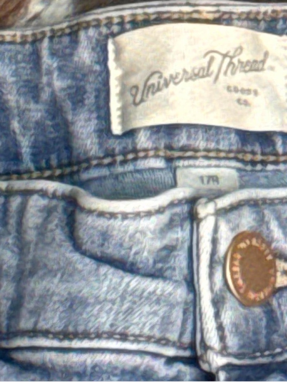 Blue Denim Jeans with Green & Black Character Art - Picture 3 of 4